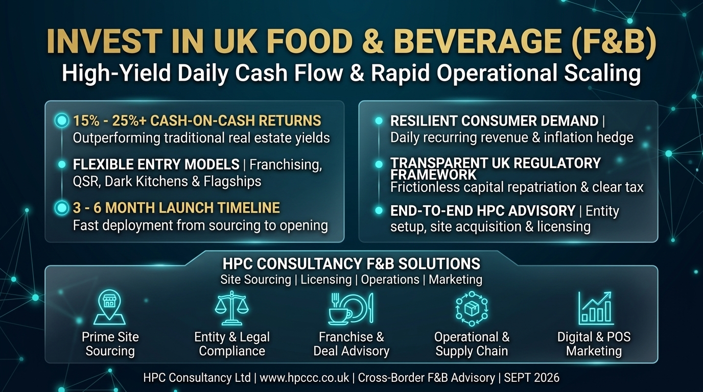 Why United Arab Emirates Investors Must Consider the UK Food and Beverage Sector as Their Primary Entry Point
